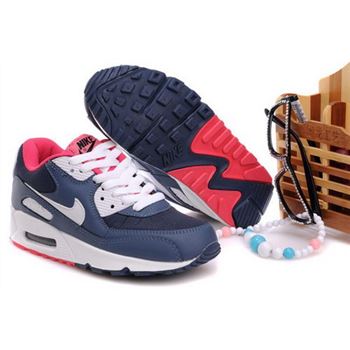 Air Max 90 Womens Shoes Blue White Red Discount Code